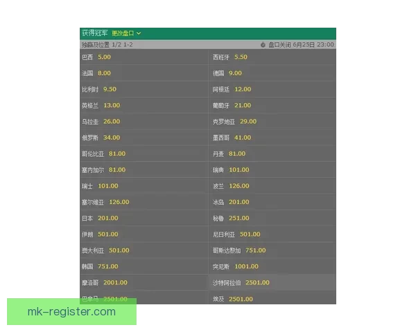 世界杯竞猜赔率解析与热门赛果预测全方位指南